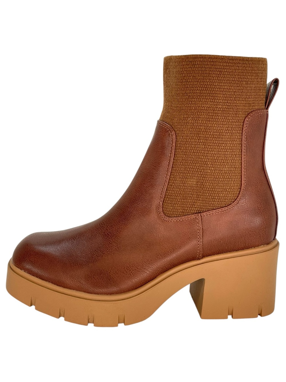 Sun + Stone Verityy Brown Faux Leather Womens Ankle Boots Size 8.5M - Picture 3 of 10